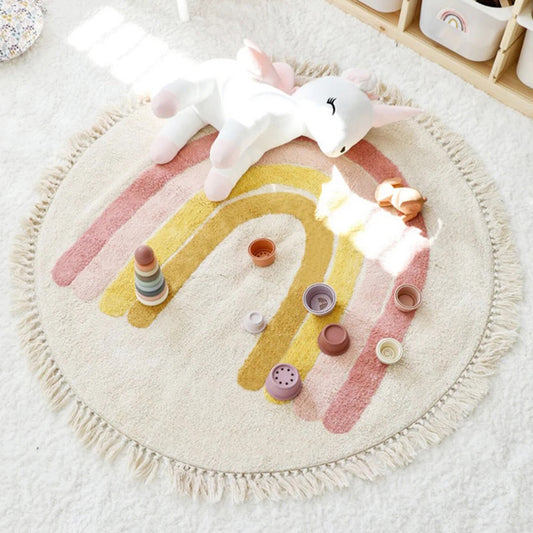 Rainbow Play Rug - Pink