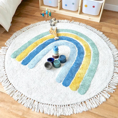 Rainbow Play Rug - Blue