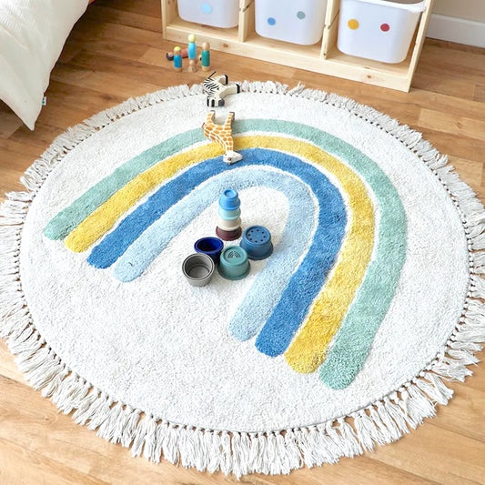 Rainbow Play Rug - Blue