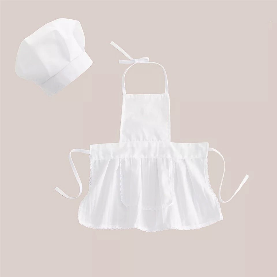 Baby Chef Apron + Hat Costume - Girl - Cocowish