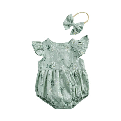 Baby Dandelion Romper with Hairband - Cocowish