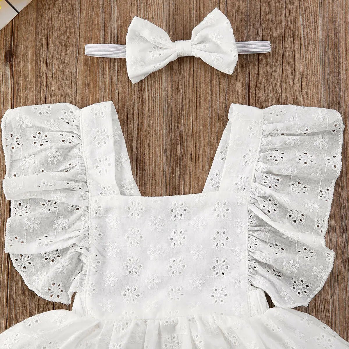 Princess Sleeveless Romper Dress and Bow - Cocowish